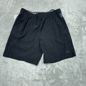 Speedo Mens Swim Shorts Black L Size Lightweight Drawstring Fit a1120